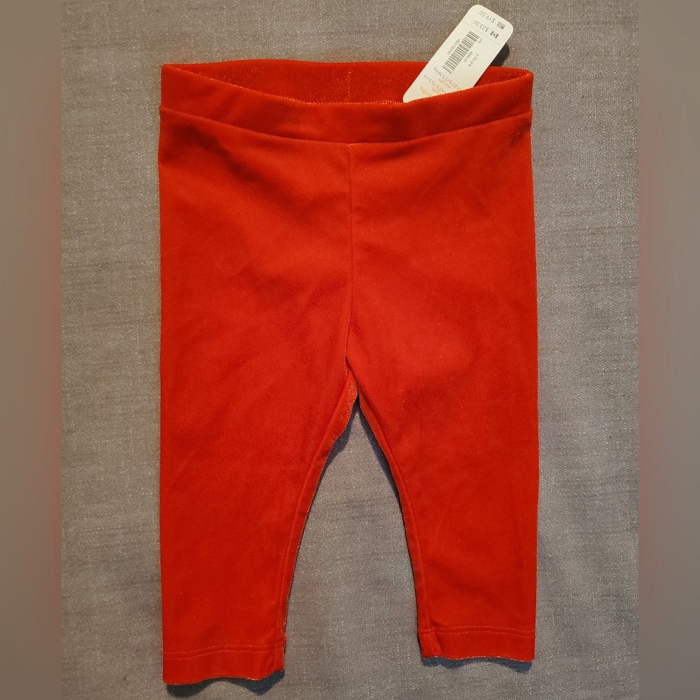 Gymboree Baby Velvet Leggings, Bright Red Size 6-12mo